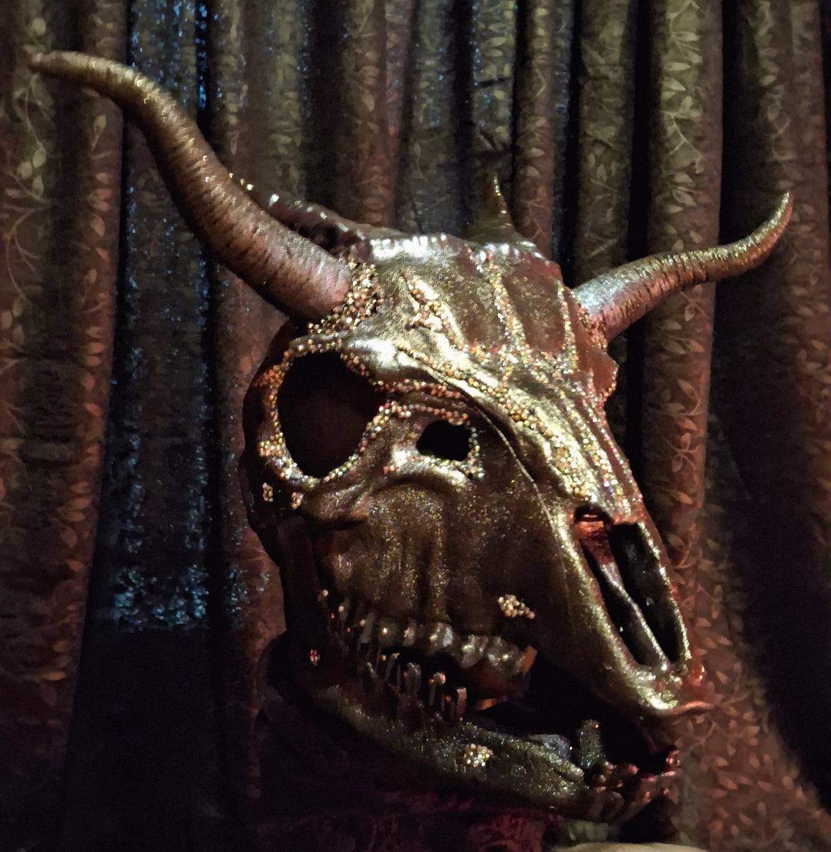 Purple & Black Horny Goat Mask
