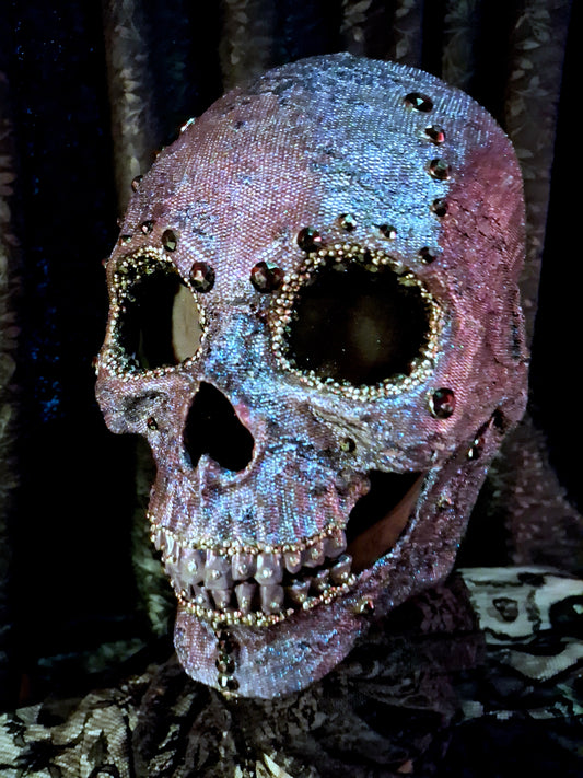 Purple & Black Lace Mask