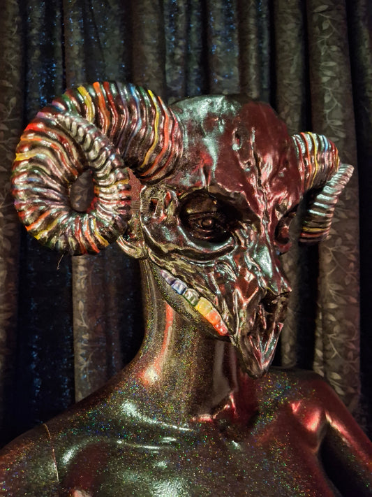 Pride Goat Half Mask