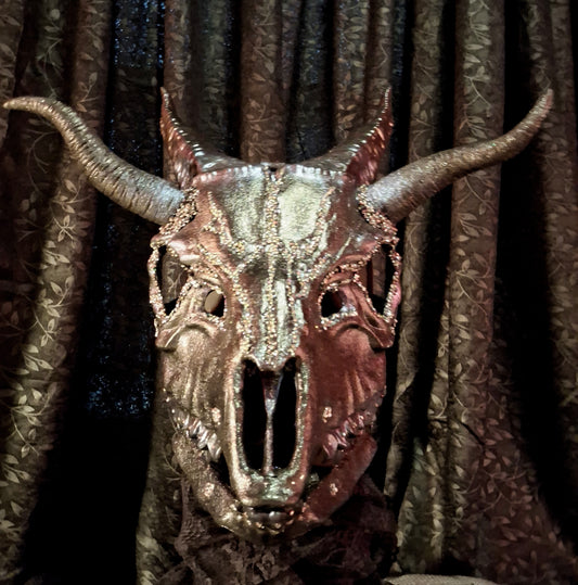 Purple & Black Horny Goat Mask