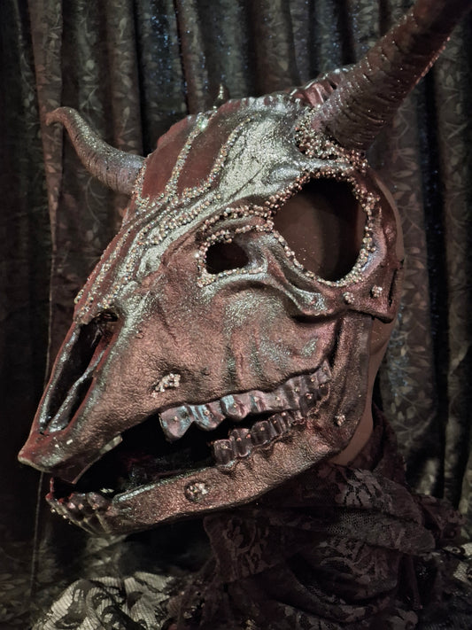 Purple & Black Horny Goat Mask